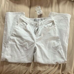 WHITE CROPPED ZARA JEANS- NWT
